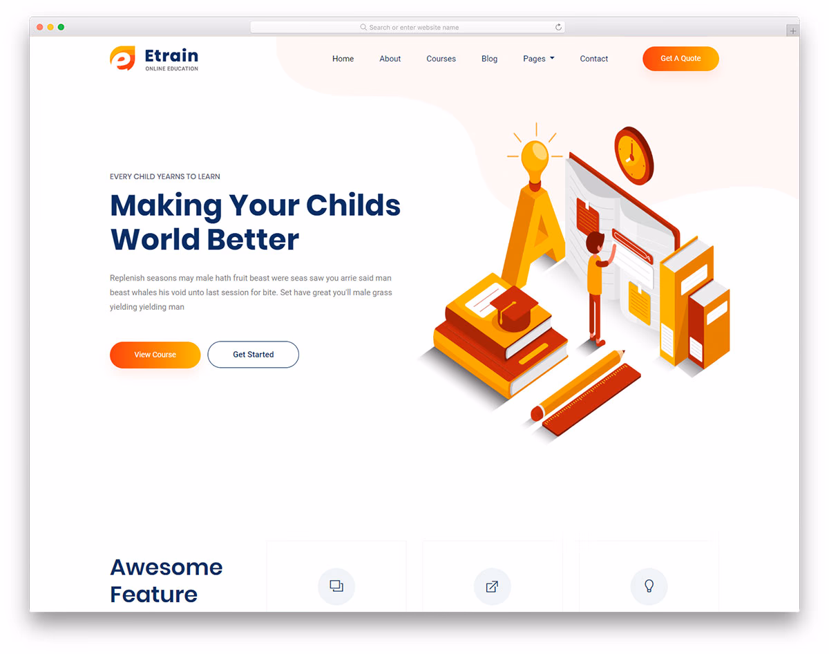 etrain free template