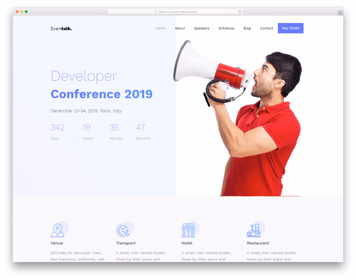 eventalk free template