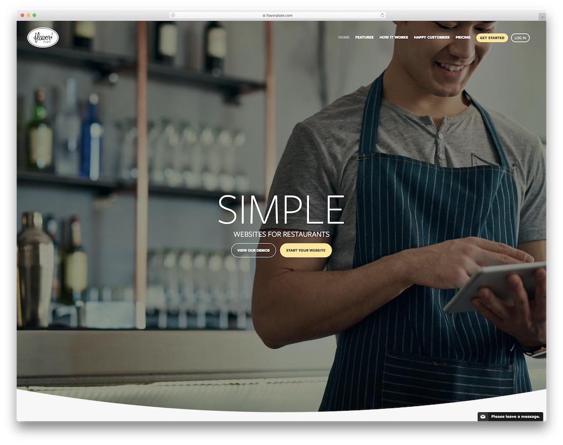 flavorplate restaurant website builder