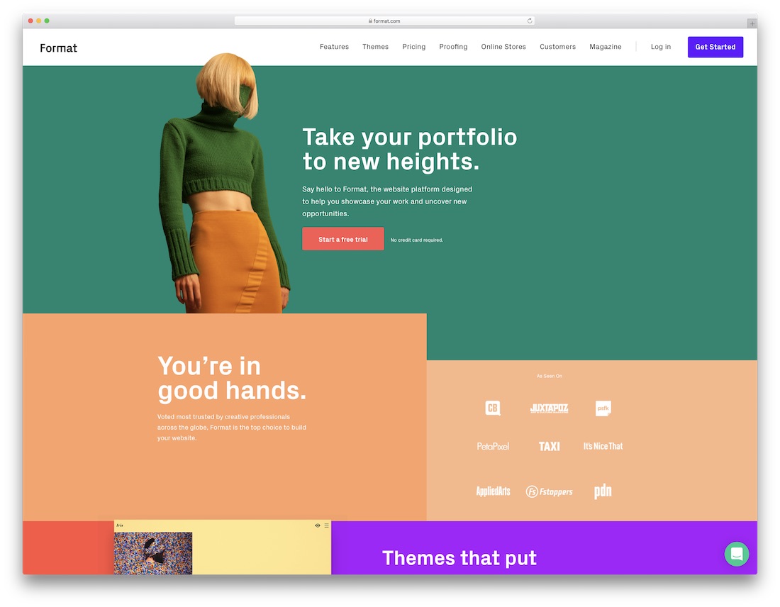 format best website builder for photographers
