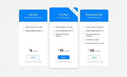 free pricing table WordPress plugins