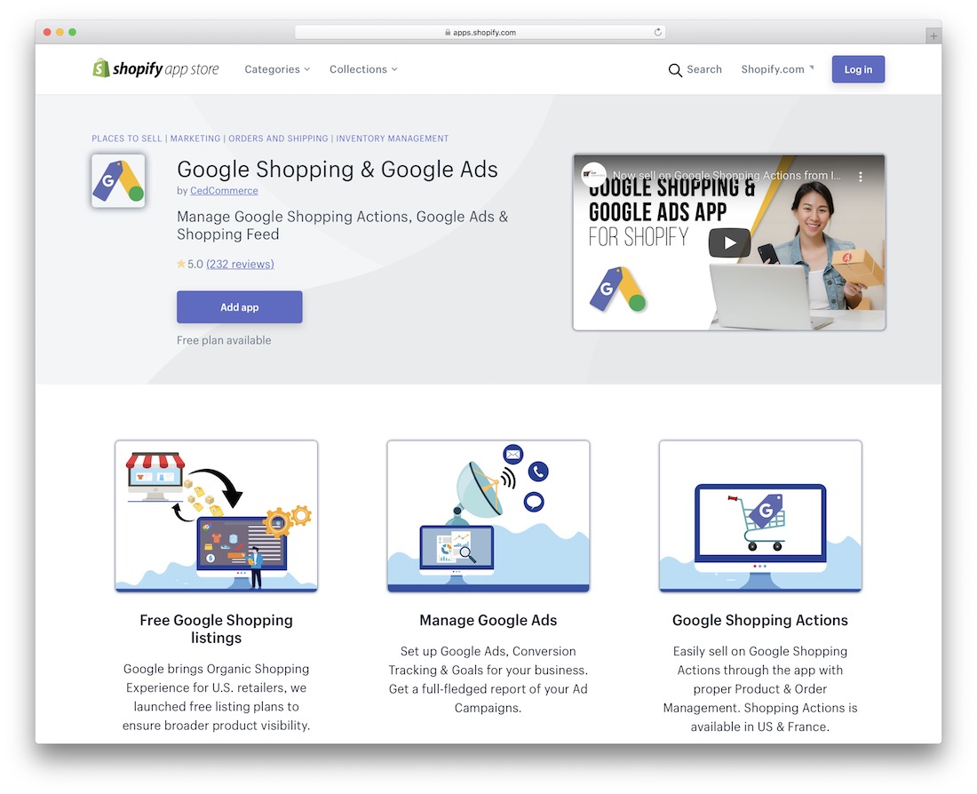 google shopping shopify marketplace app