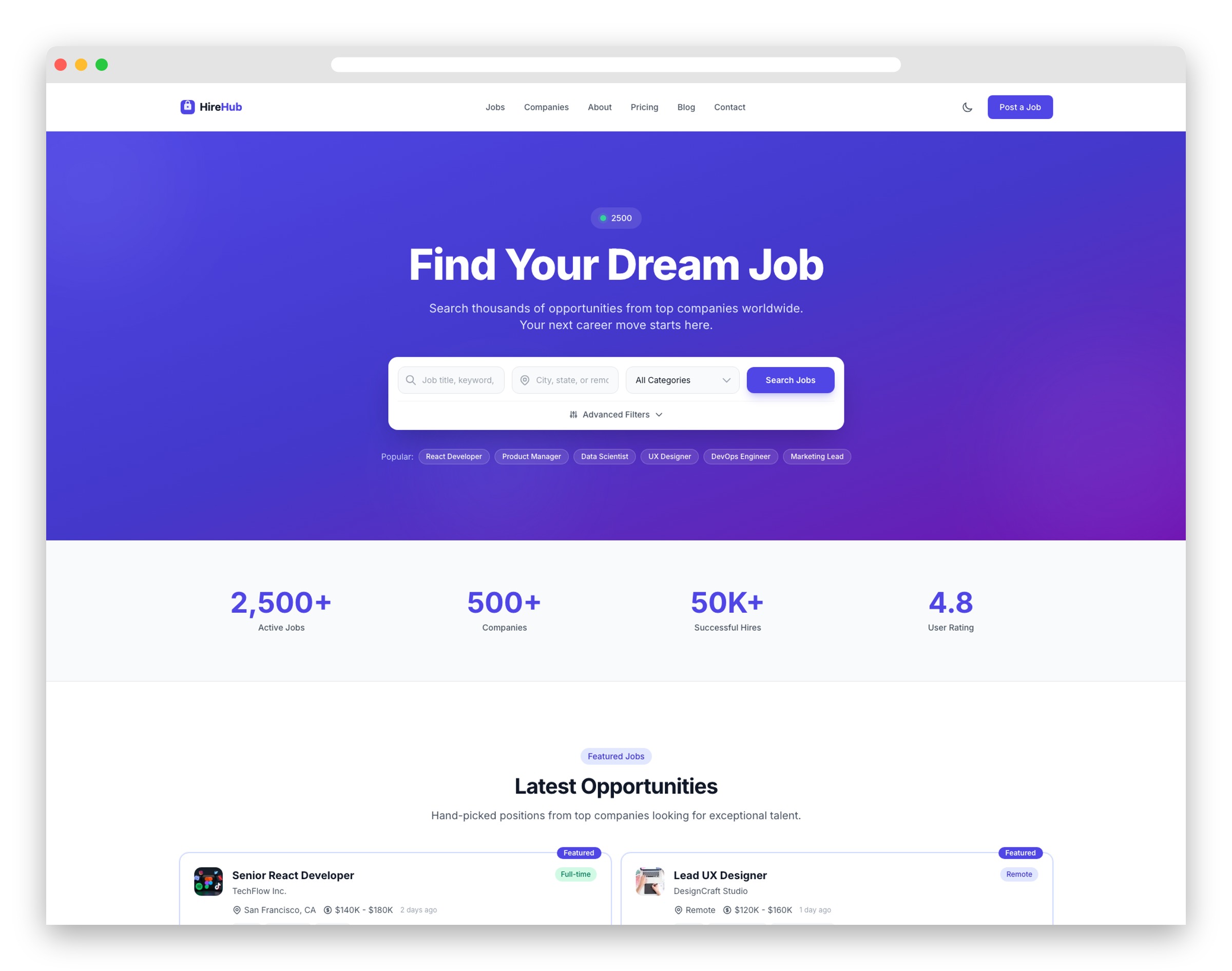 HireHub Template