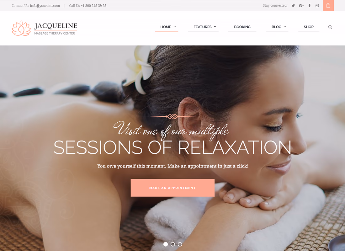 Jacqueline - Spa & Massage Salon WordPress Theme