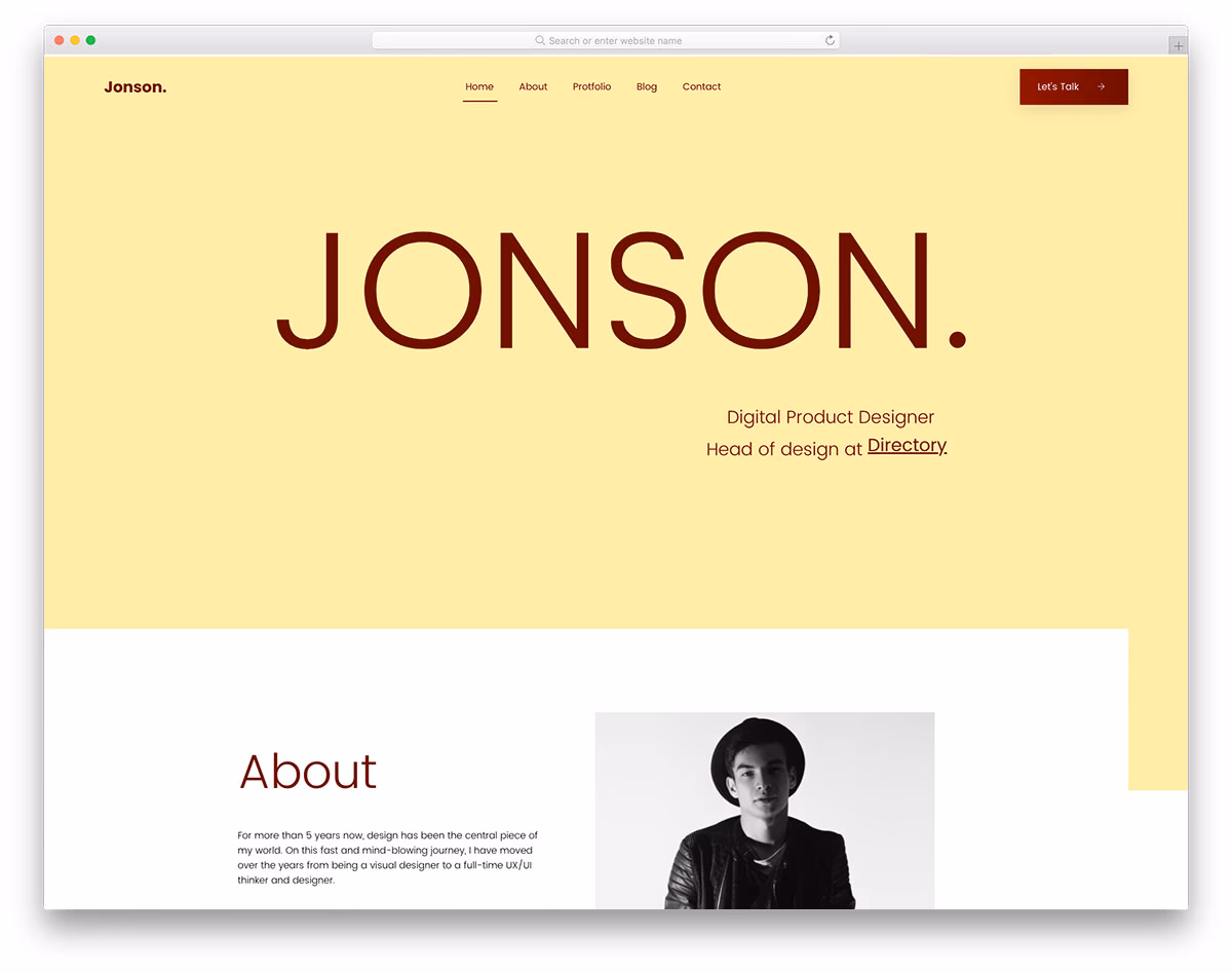 Jonson Free Template