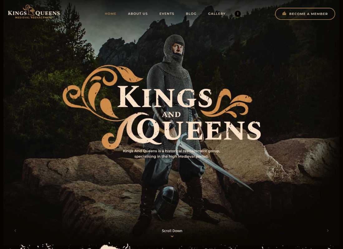 Kings & Queens - museum WordPress theme