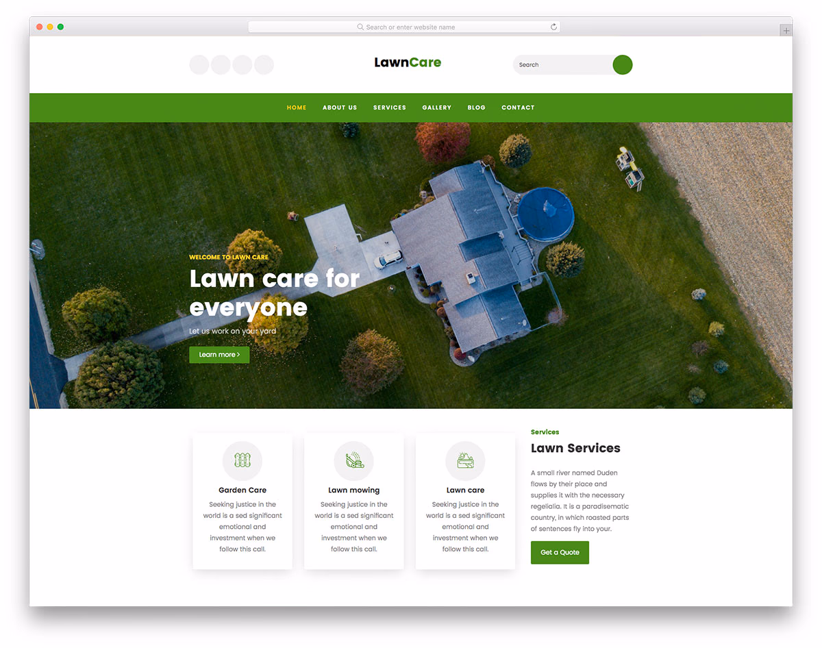 Lawncare Free Template