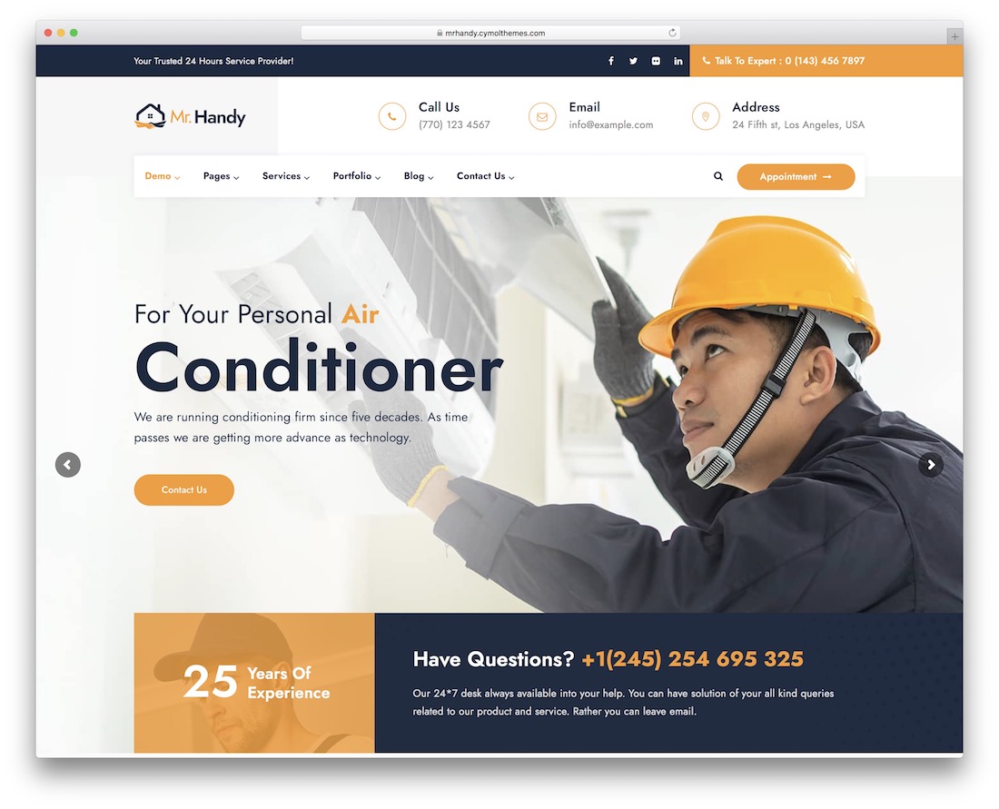 mrhandy handyman wordpress theme