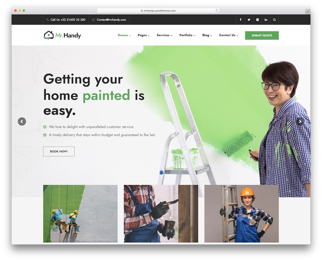 mrhandy wordpress theme for painters