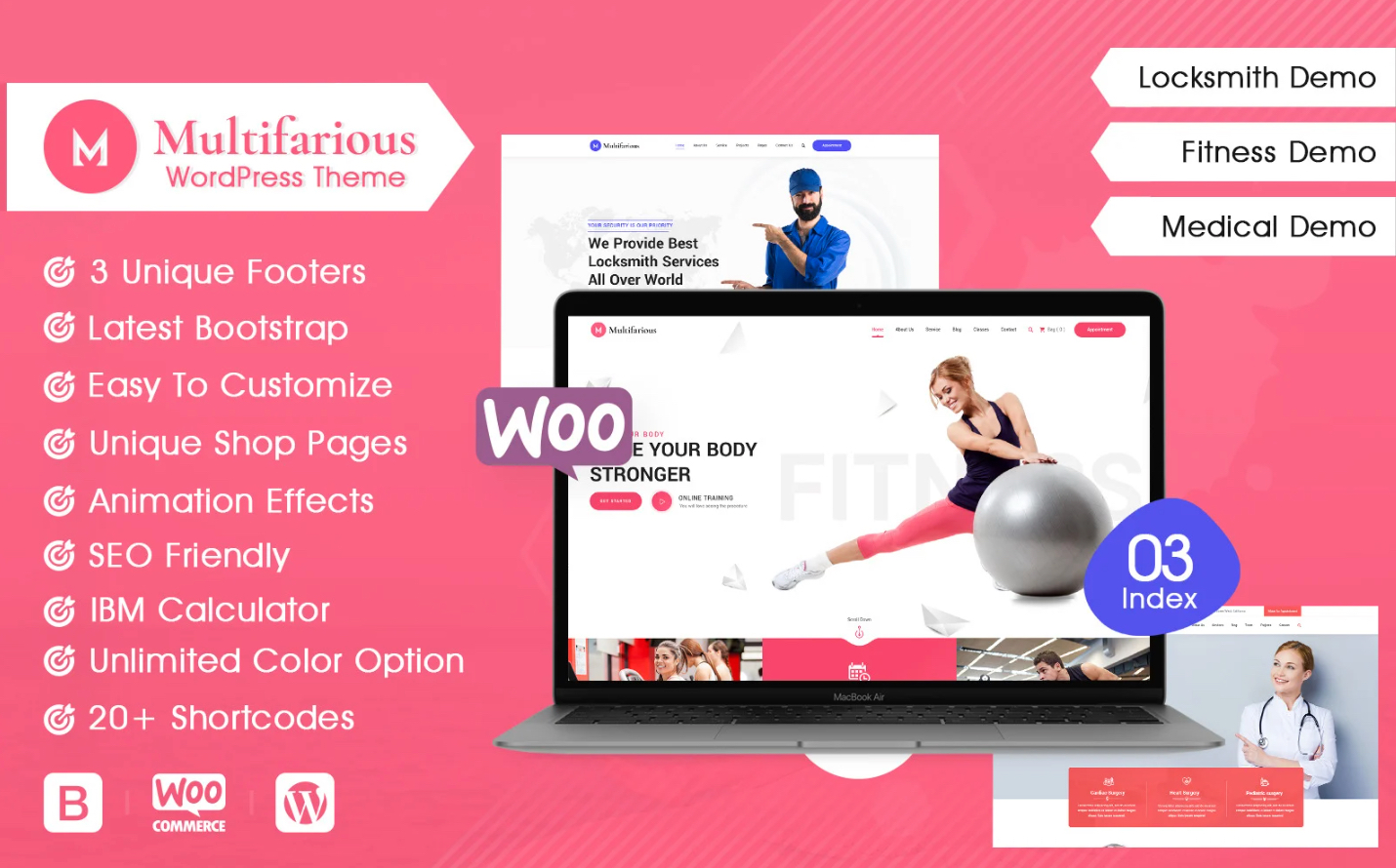 Multifarious - Corporate WordPress Theme With AI Content Generator