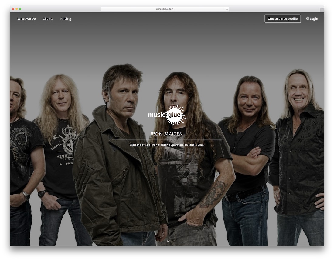 music glue musician website builder