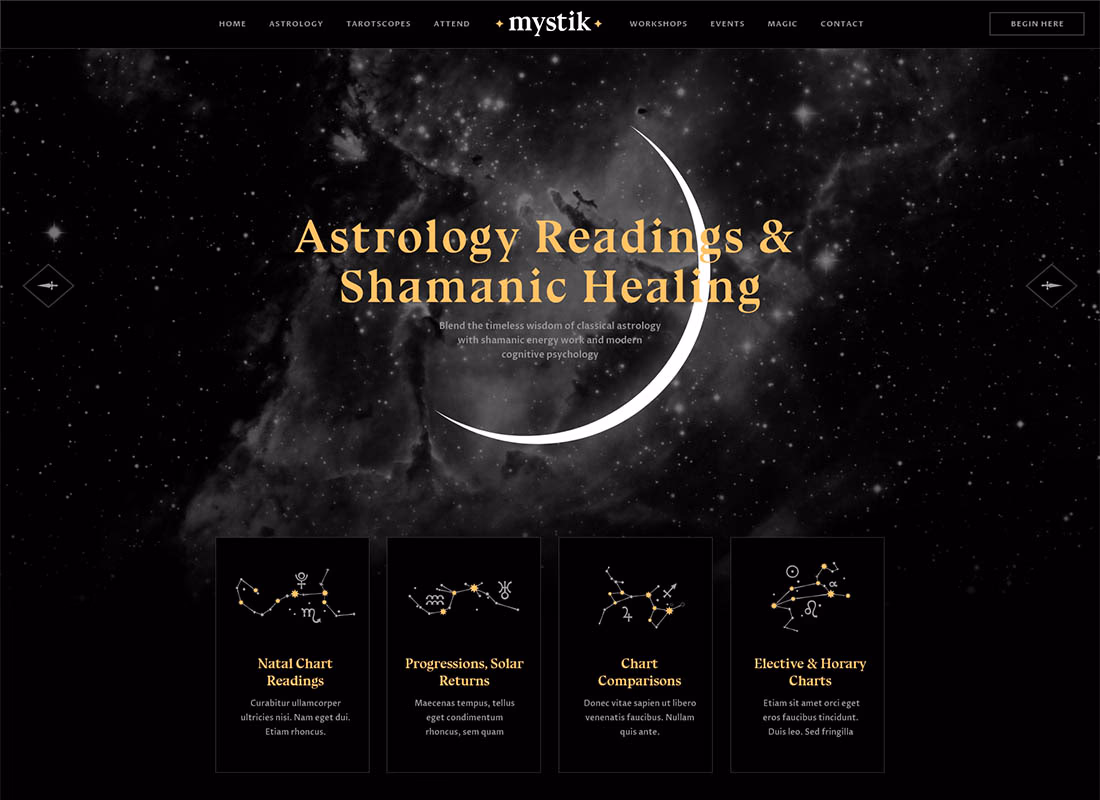 Mystik | Astrology & Esoteric Horoscope WordPress Theme