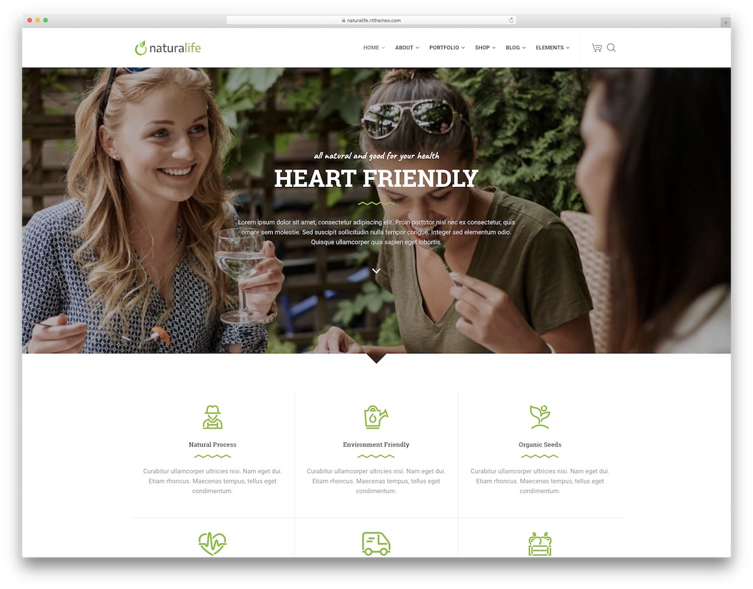 naturalife nature wordpress theme
