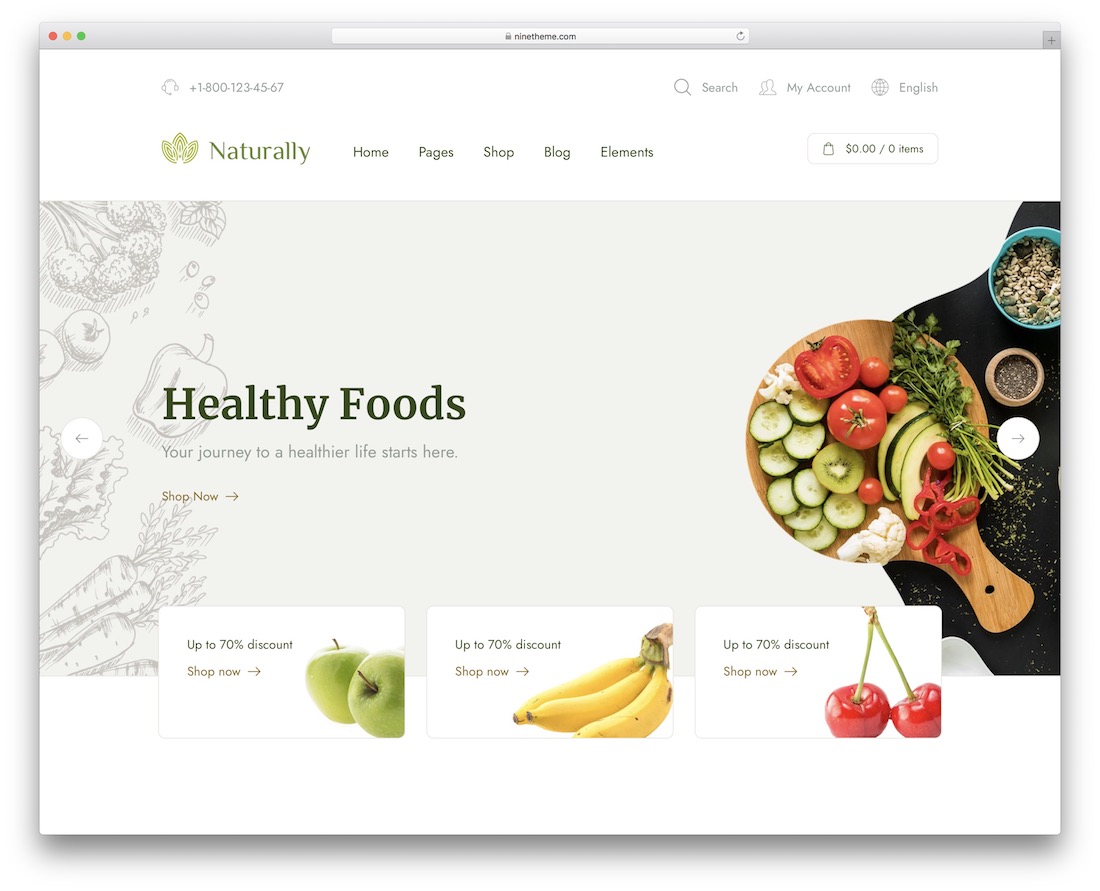 naturally nature wordpress theme