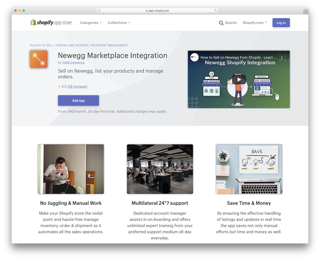 newegg shopify marketplace app