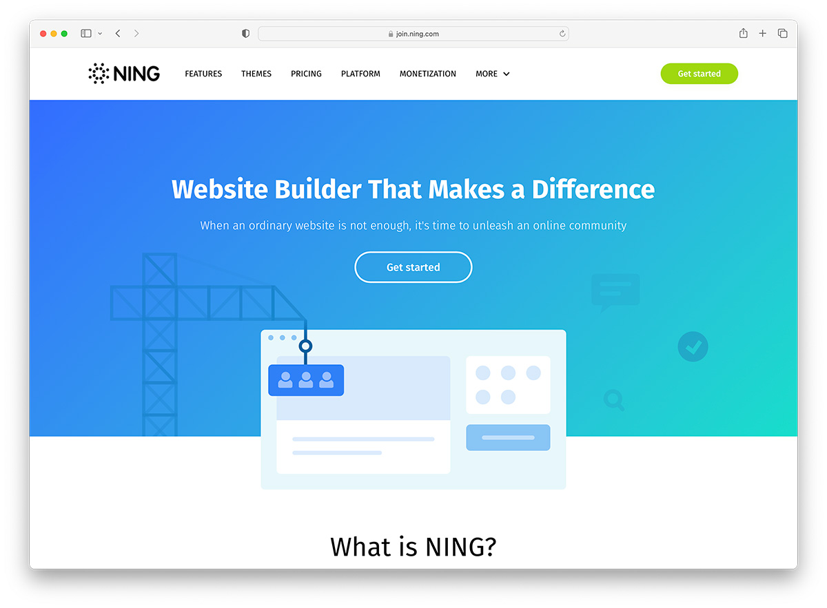 Ning - unique community website builder