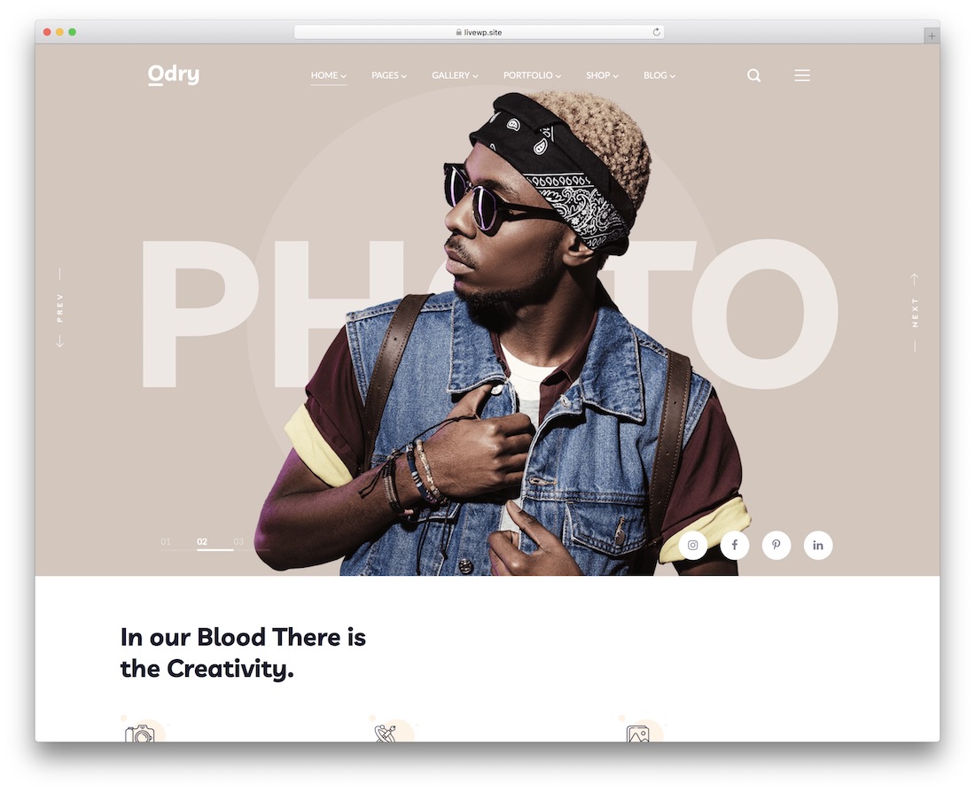 odry photo sharing wordpress theme