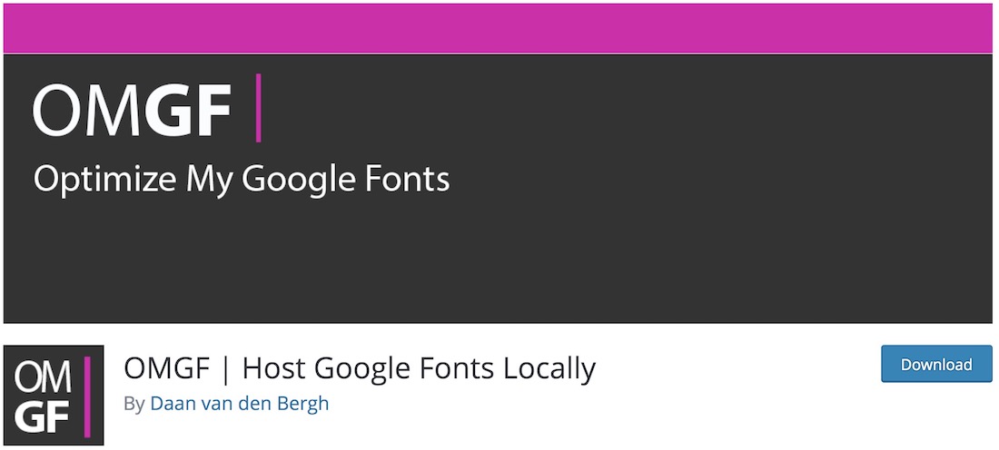 omgf free wordpress font plugin