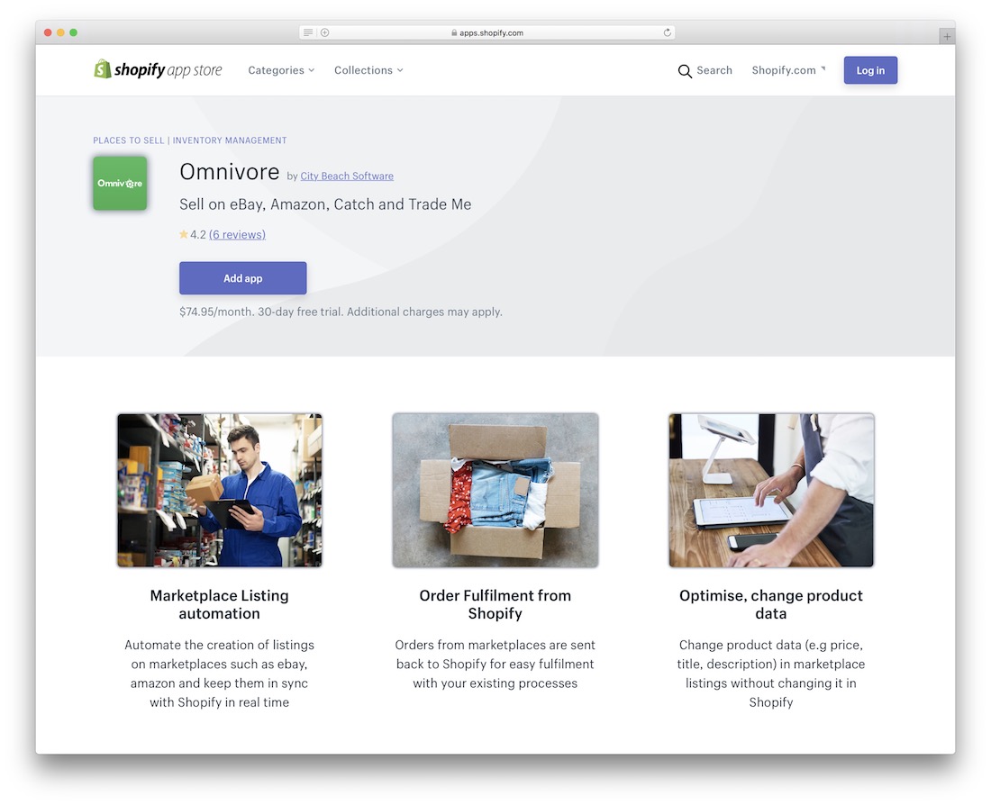 omnivore shopify marketplace app