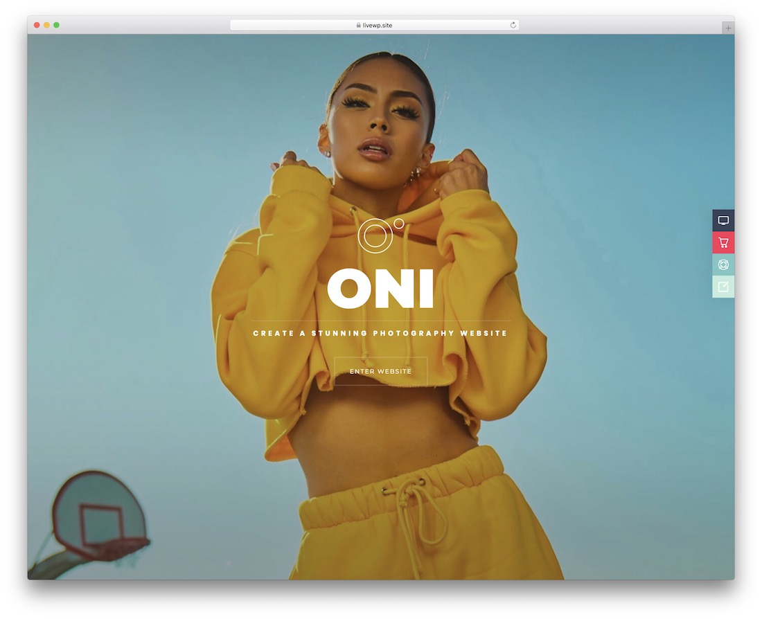 oni photo sharing wordpress theme