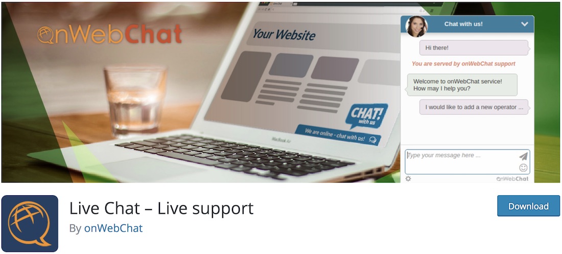onwebchat customer service support plugin for wordpress