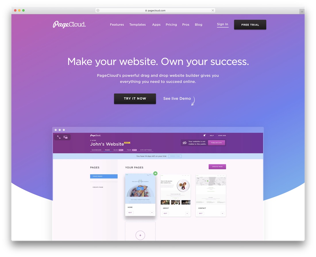 pagecloud community website builder