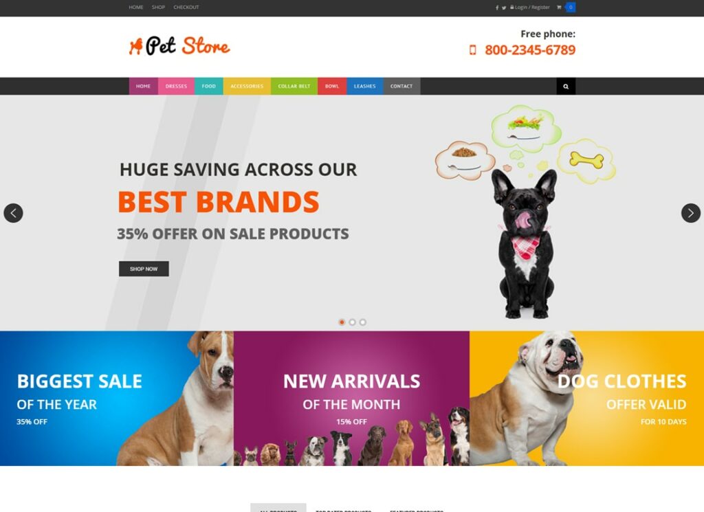 Pet Store | WordPress WooCommerce Theme for pets and vets