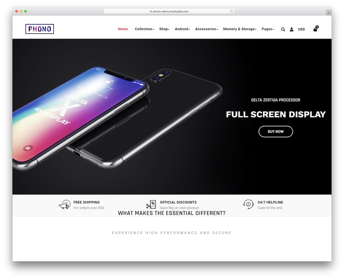 phono shopify parallax theme