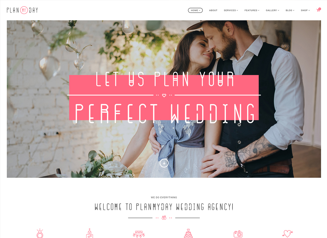 Plan My Day | Wedding / Event Planning Agency WordPress Theme