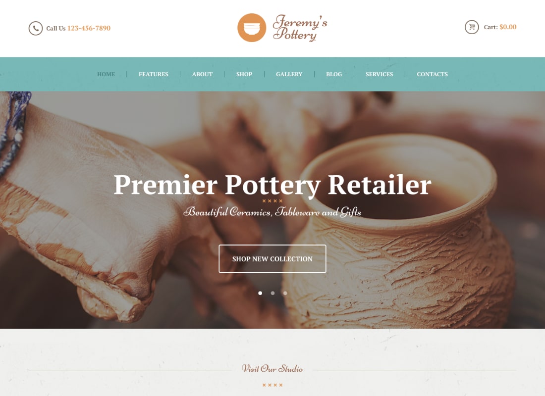 Pottery and Ceramics WordPress Theme