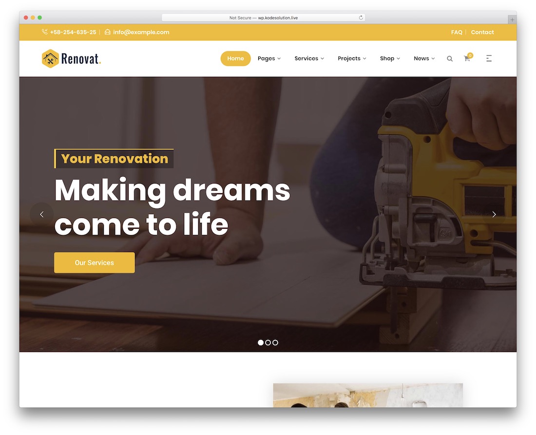 renovat wordpress theme for painters