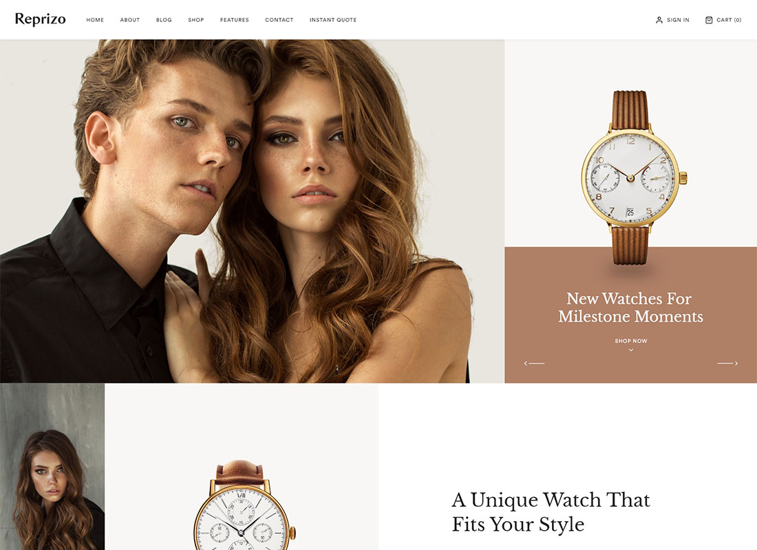 Reprizo - Jewelry & Watch Shop WordPress Theme