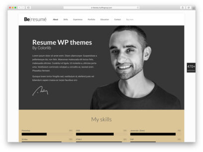 resume WordPress themes