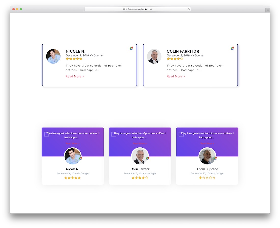 reviewbucket marketing plugin