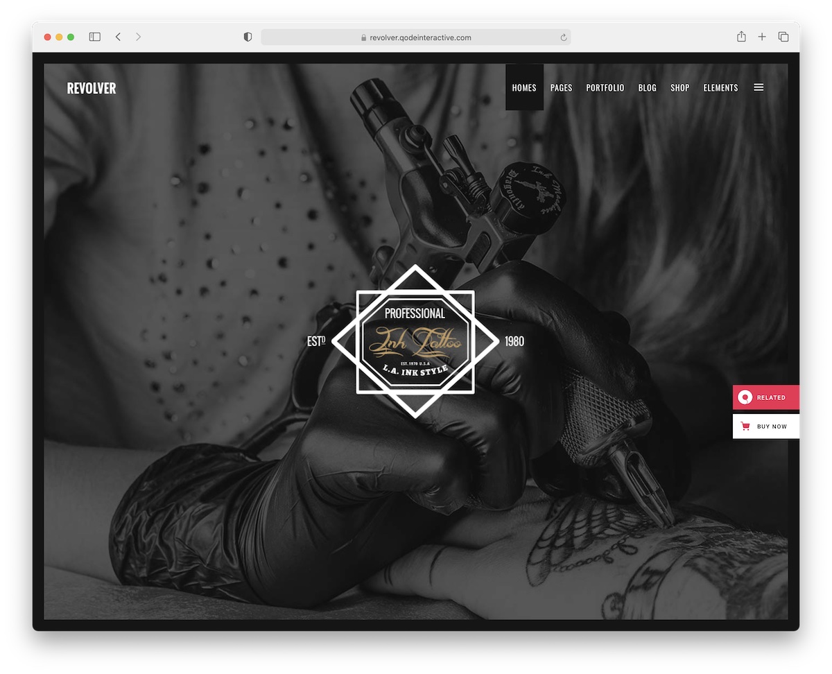 revolver tattoo wordpress theme