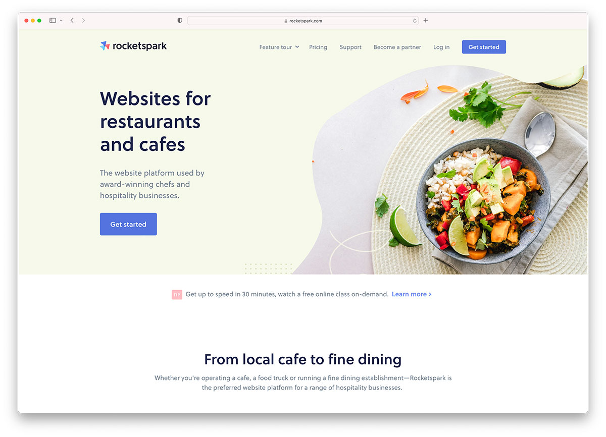 rocketspack - restaurant website builder 