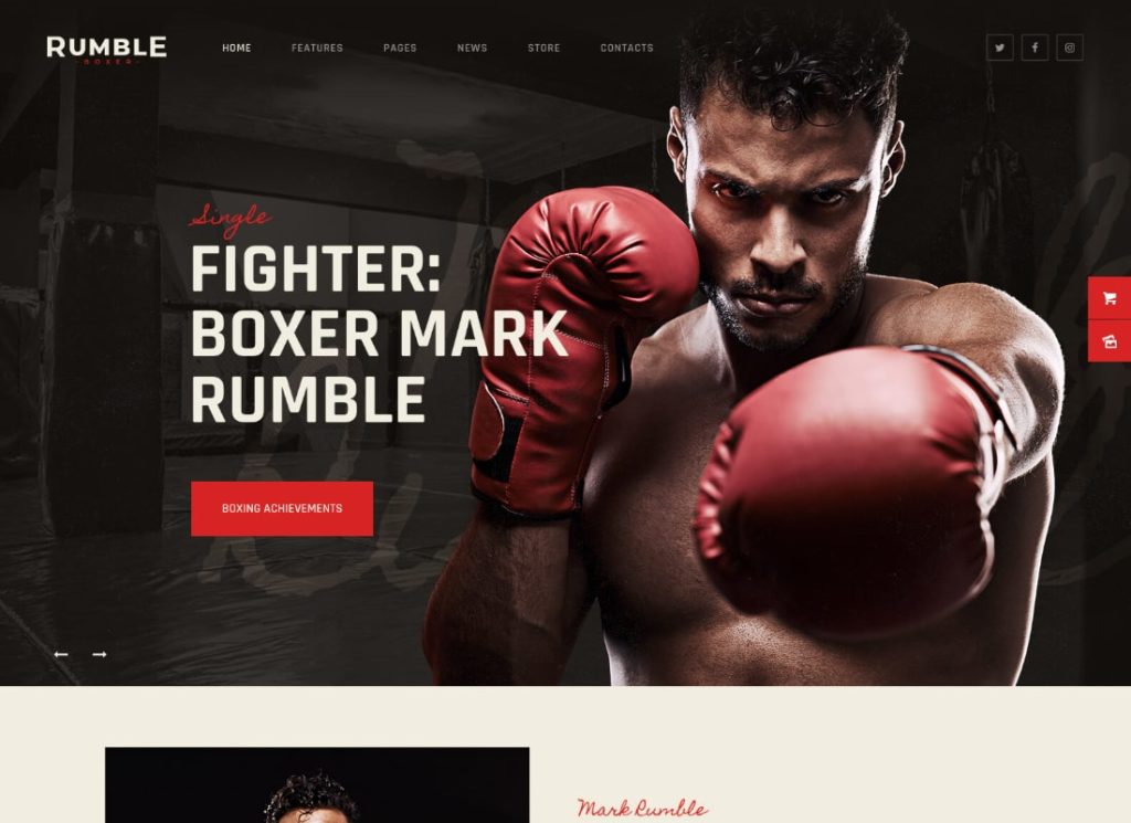 Rumble | Boxing & Mixed Martial Arts Fighting WordPress Theme