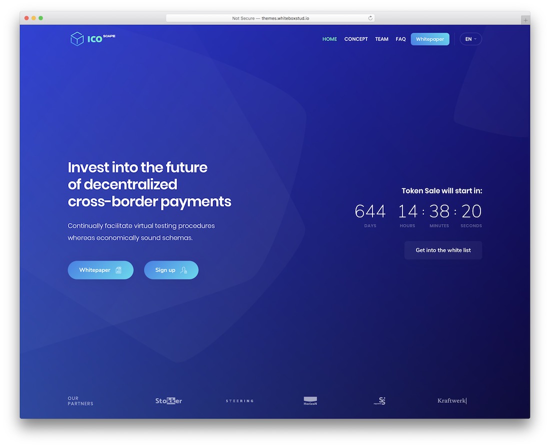 scape cryptocurrency website template