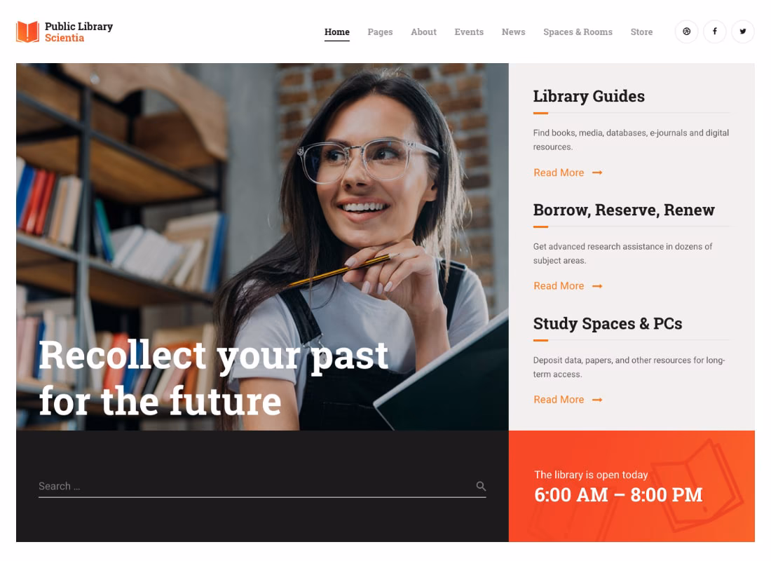 Scientia | Public Library & Book Store Education WordPress Theme