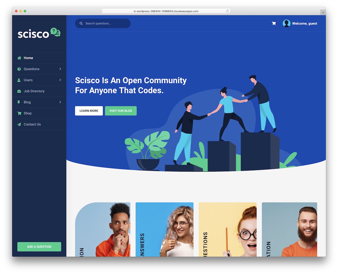 scisco question answer wordpress theme