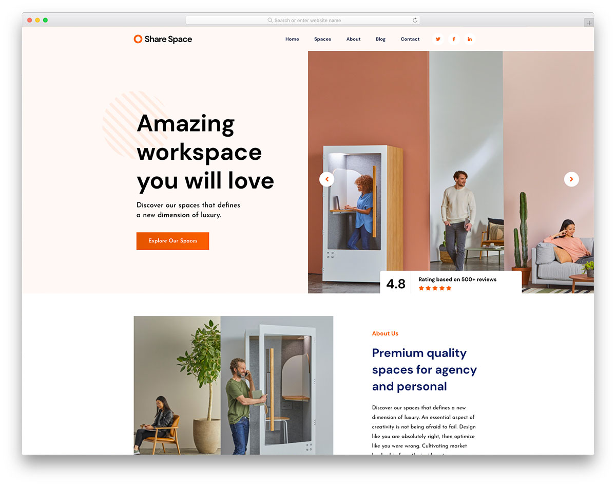 Sharespace Colorlib Template