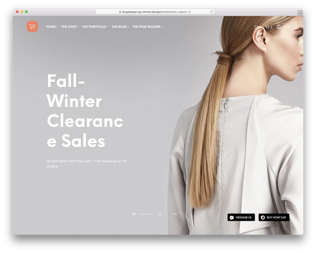 shopkeeper wordpress theme compatible with gutenberg