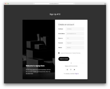 signup form 20