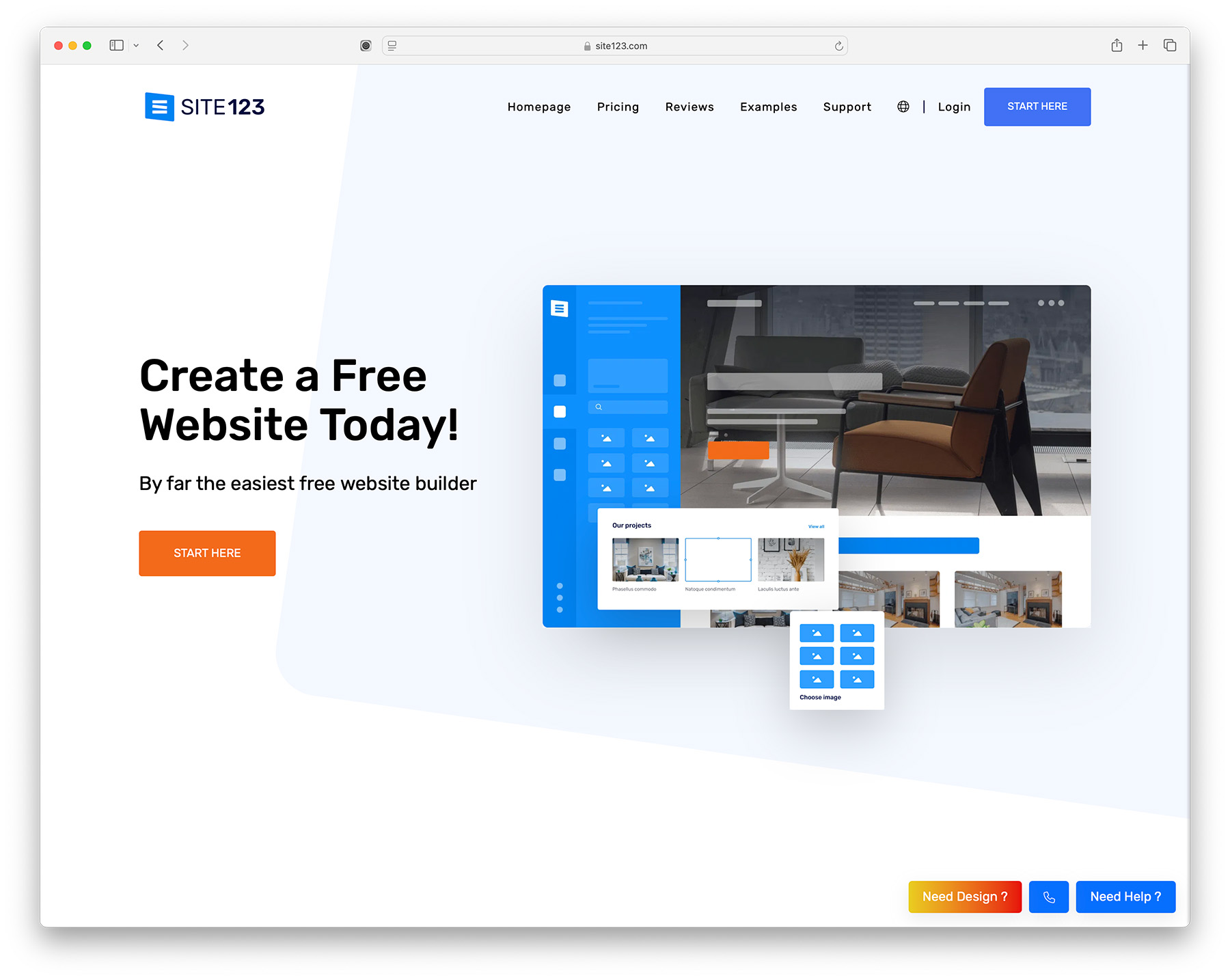 Site123 - insurance website builder