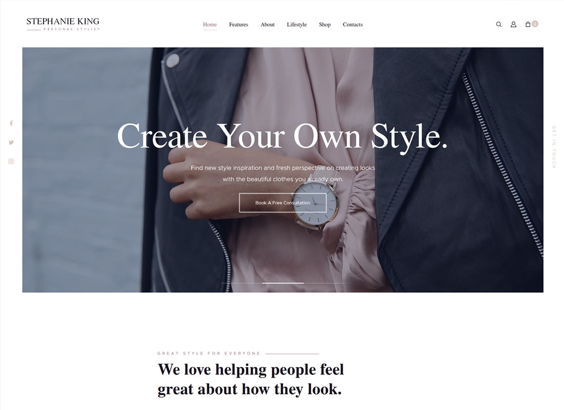 S.King | Personal Stylist and Fashion Blogger WordPress Theme