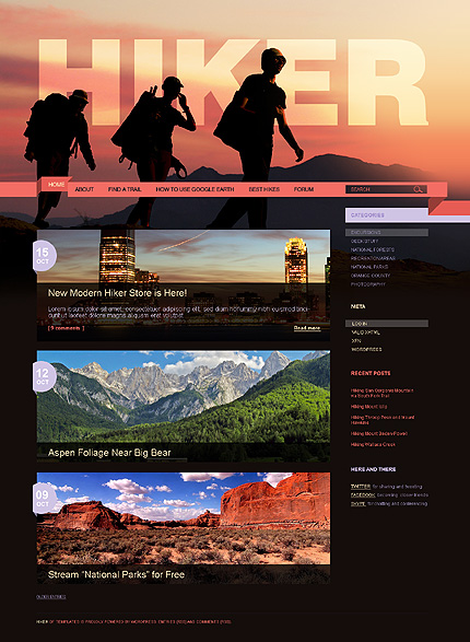Hiking WordPress Theme