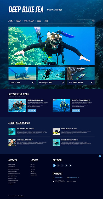 Diving Responsive WordPress Theme