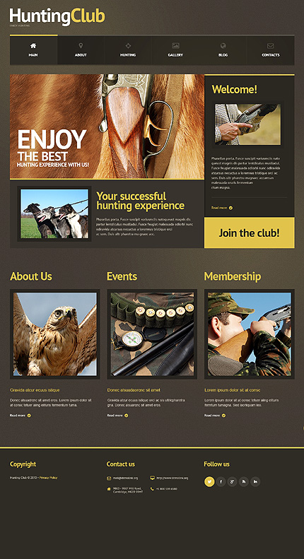 Hunting Responsive WordPress Theme