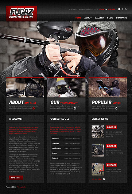 Paintball Responsive WordPress Theme