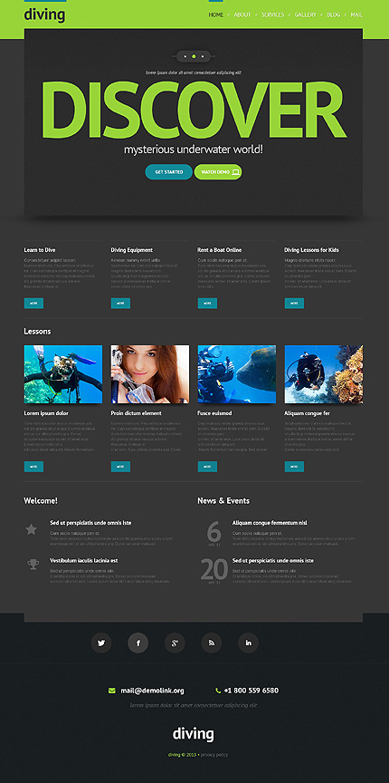 Diving Responsive WordPress Theme